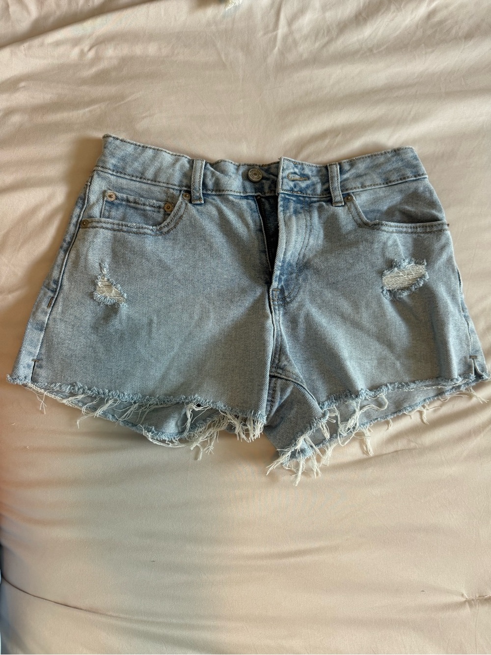 Rewash Light Blue Distressed Denim Cutoff Shorts